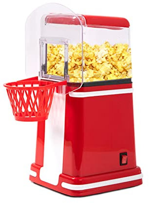 Popcorn Machine,Hot Air Popcorn Maker, 1400W Mini Popcorn Machine, with Hot Air Circulation Popcorn Popper - for Fat-Free and Healthy Snacking - Perfect for Home Cinema