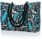 MULTIONS Grand sac de plage imperméable avec fermeture éclair, sac de voyage pour femme, sac à bandoulière pour la piscine, la plage, les vacances, le shopping, la gym, le pique-nique, Feuille de