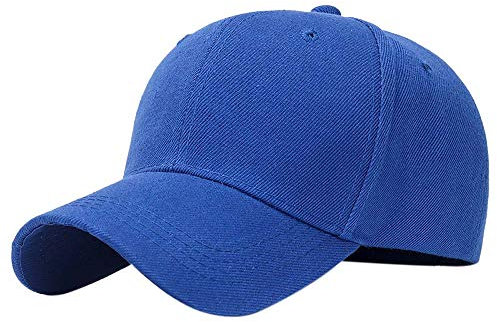 Kangqifen Herren Damen Einfache Einfarbiger Baseball Caps Kappe Mütze mit Klettverschluss Mehrfarbige Optionen Blau