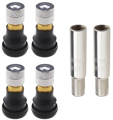 EMSea 4 schlauchlose Ventile für Roller und 2 Ventilschaftverlängerungen, kompatibel mit Ninebot MAX G30, kompatibel mit Xiaomi M365 und M365 Pro Scooter