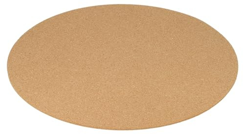 PATIKIL 12 Cork Coasters, 6 Pack Round Cork Plant Saucers Absorbent Cork Mat for Gardening Plants Dinning Table Hot Pots and Pans Wine Coffee Drinks