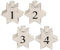 Kerzenhalter Stern Adventszahlen 1-4 für Stabkerzen Weiss Adventsdeko Adventskranz Deko zum Stellen 10,5cm