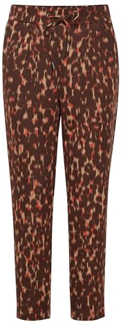 b.young - BYRIZETTA AOP Pant 3 - Trousers - 20813587, Größe:M, Farbe:Chicory Coffee Mix (200487)