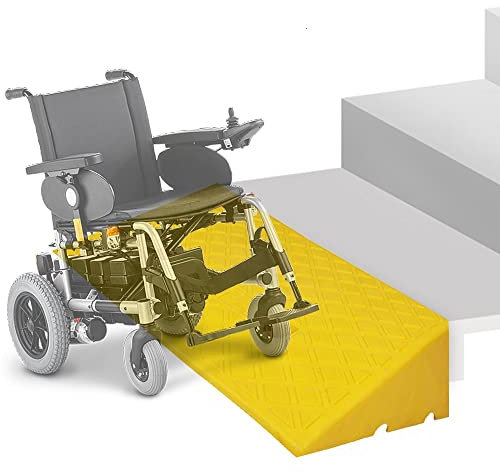 FUYAO Rollstuhlrampe Gummi-Schwelle Bordsteinrampe, Hochleistungs-Roll-Rampe-Rampe für Auto, Roller, Fahrrad, tragbare Laderampe, 1-7.5 Aufstieg