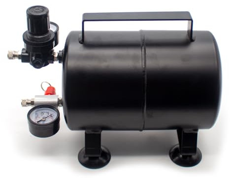 LeTkingok 3L Portable Small Air Pump Storage Tank, Mini Air Compressor Storage Tank Installation-Free Model Painting Air Tank G1/8 Thread