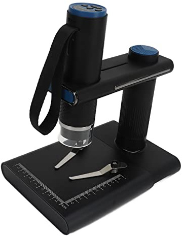 WiFi Digital Mikroskop, 50 1000X Vergrößerung HD 2MP USB Mikroskop Kamera mit Manuellem Fokus, 8 LED Leuchten, für Textil Inspektion, Schmuck Inspektion (Black)