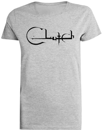 Clutch Band Weibliches Graues T-Shirt Damen Kurzarm-T-Shirt