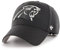 '47 NFL Carolina Panthers MVP Unisex-Baseballkappe, Verstellbarer Klettverschluss, Einheitsgröße, Team Logo, Farbe Schwarz