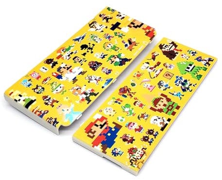Limited for New3DS Extra Faceplate Cover Plates Shells Mosaic Yellow Replacement, for New 3DS Small Handheld Game Consoles, DIY Mario 20th Anniversary Edition Top/Bottom Coverplate 2 PCS