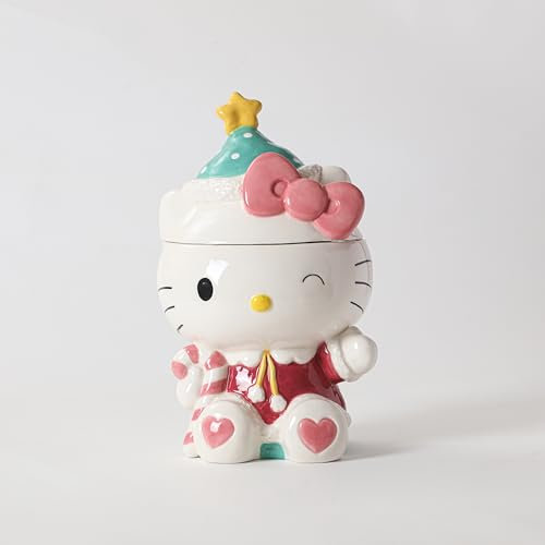 Blue Sky Clayworks Hello Kitty 24001 - Barattolo per biscotti natalizi, altezza 24,6 cm, accessori per la casa e la cucina, in ceramica