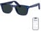 GetD AI translator glasses Smart Sunglasses, Square Polarized Lens Bluetooth Glasses for men and Women with Speaker, Music Glasses Audio(Blue Frame+Grey Lens)