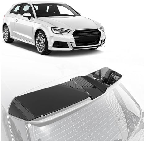 CHROMEMASTER | Dachspoiler Heckspoiler Kompatibel mit Audi A3 Schrägheck 2020+; Auto Zubehör - Spoiler für Auto; Polyurethan; Zum Lackieren; Montagemethode: Klebstoff | Optisches Autotuning; ABE