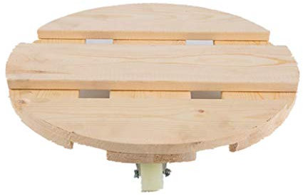 SBCGFY Pflanzencaddy aus Holz, Blumentopf-Transportwagen aus Holz auf Rollen, rollender Blumentopf-Caddy aus Holz für Topfpflanzen, Tragkraft: 130 kg, korrosionsbestän(Rund 40cm)