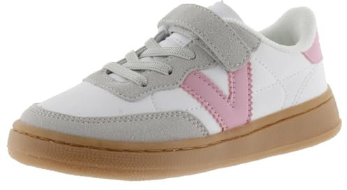 victoria Basket Unisex Oslo Efecto Piel & Piezas En Contraste & Cordón Elástico & Tira Adherente 1256102 para Niños Rosa 33