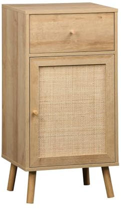 sweeek - Badezimmermöbel aus Holzdekor 1 Schublade 1 Regal 45 x 36 x 90 cm - Bohème