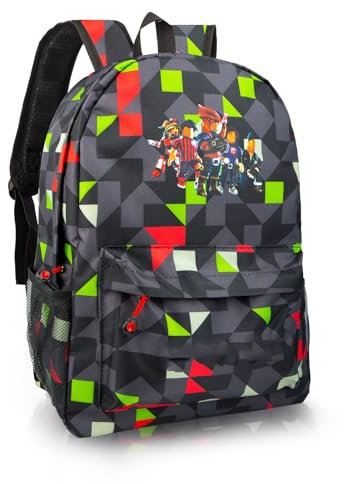 yumcute Ro-blx Kinder Rucksack, Druck rucksack Jugendlichen, Rucksack Jungen 10 Jahre, kinder Schulrucksack Jungen, Große Kapazität Reiserucksäcke, Cartoon Anime Schultaschen für Kinder