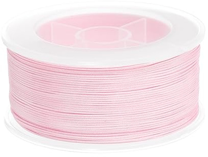 PATIKIL Filo In Nylon 0.02 Pollici X 109 Iarde, Cordone Intrecciato In Nylon Per Braccialetti Filo Per Nodi Cinesi Per Creazione Gioielli Collane Perine Per Ciondoli Vento, Rosa
