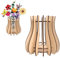 FloralGrace 1 Pièce Puzzle en Bois Ensemble de Vases pour Roses Fleurs de Cerisier Tournesols Tulipes Jonquilles Lotus Vase pour Arrangements Floraux Décoration Intérieure pour Adultes (Couleur de