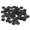 TA-VIGOR 80Pcs Screw Cap Covers, 16.7 x 4.3mm Plastic Screw Decorative Caps Cross Head Clip On Covers for Phillips Cam Lock Nut Self-Tapping Screw, Black