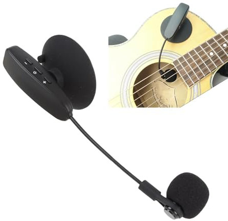 Plyisty Système de Microphone de Violon sans Fil, Récepteur et émetteur de Micro aux Aspirants, pour Violons, Guitares, Accordéons, Pianos, Violoncelle