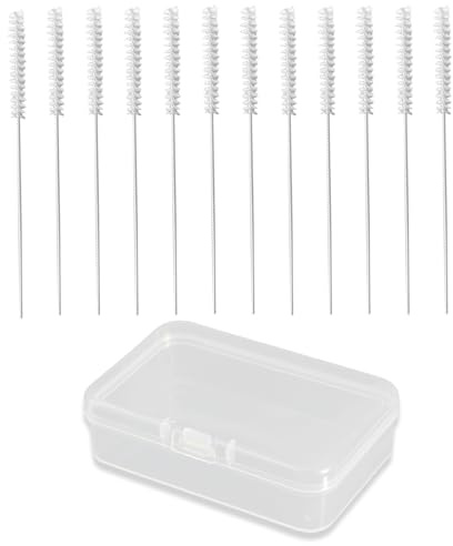 Hearing Aid Cleaning Brushes Hearing Aid Cleaner Hearing Aid Accessories | Hearing Aid Cleaning Kits Long Hearing Amplifier Earpiece Earmold Cleaner, Hearing Aid Cleaning Tools for Sound Tubes(12Pcs)