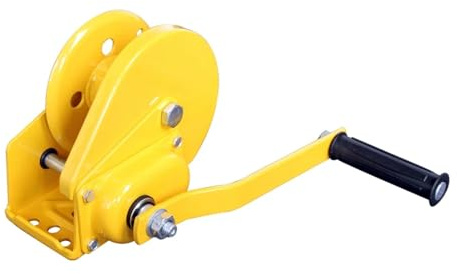 YXZKJZJ Treuil Manuel à manivelle bidirectionnel autobloquant de 1 200 LB Petit palan de Traction Portable Domestique avec treuil Manuel de Frein Contrôle de précision