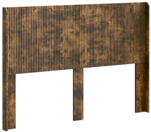 vidaXL Kopfteil Geräucherte Eiche Holzwerkstoff, Bettkopfteil, modernes Design, rechteckig, senkrechte Leisten, Holz, minimalistisches Möbelstück