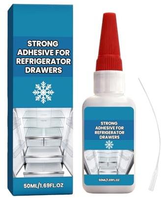 Freezer Drawers - Strong Adhesive for Refrigerator Drawers, Fast Drying, Low Temperature Resistant, Transparent Glue Layer, 50ml (1pcs)