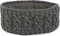 styleBREAKER Damen Stirnband mit Zopfmuster und Strass, weiches Fleece Innenfutter, Haarband, Headband 04026001, Farbe:Grau