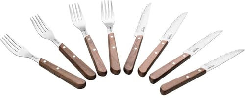 Lamart Steakbesteck, Braun, 8 Stück