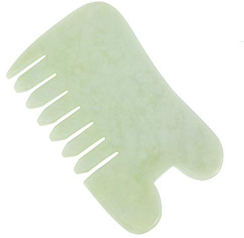 Gua Sha Stein, Jade Gua Sha Stein Kamm, Massage Werkzeug Schabbrett für Spa, Hautpflege und Trigger Point Treatment