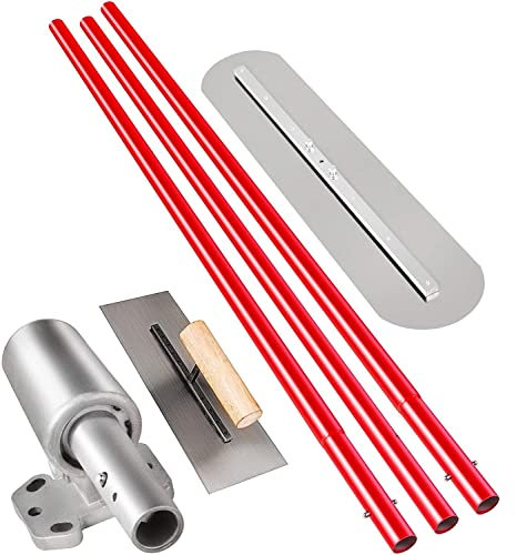 VEVOR 900x200mm Frattone Acciaio di Cemento, Cazzuola Galleggiante per Cemento con Staffa Galleggiante Regolabile e Flessibile, Kit Completa Frattazzo da Mura Pavimento Sbucciatura Stucco