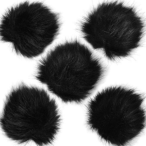Lavalier Mikrofon Pelz Windschutzscheibe ChromLives 5 Stücke Schwarz Mini Fell Windschutz Mikrofon Windshield Mikrophon Mini Wind Filter Draussen Kompatibel mit Lavalier Mikrofonen