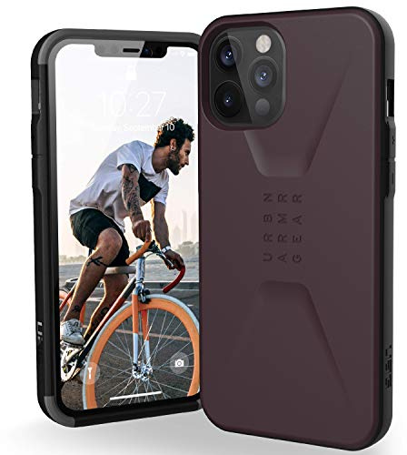 URBAN ARMOR GEAR UAG iPhone 12 Pro Max 5G - (6.7 inch) Sleek Ultra-Thin Shock-Absorbent Civilian Protective Cover, Eggplant