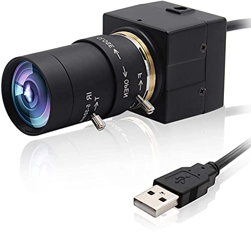 Svpro USB Camera 1080P - 5-50mm Manual Zoom Lens HD Webcam with CMOS OV2710 Sensor 30/60/100fps High Speed Computer Camera Support OTG, Drive-Free