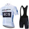 Maglia Ciclismo Uomo Manica Corta, Abbigliamento Sportivo Da Ciclismo Con Pantaloni Ciclismo Salopette Asciugatura Rapida Per MTB Ciclista Completo Ciclismo Squadre (Bianca,XL)