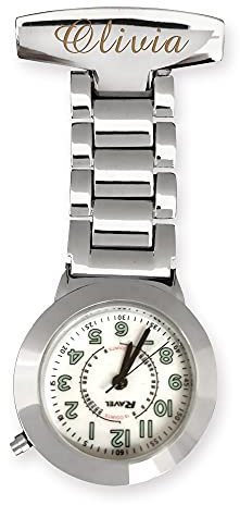 howson london Nurses Fob Watches for Women Personalised Nurse Fob Watch for Her Engraved Nurse Watch Custom Gift Christmas Watch Gift for Woman (Back Light)