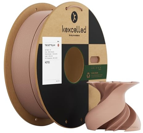 kexcelled Matte PLA Filament 1,75 mm +/- 0,03 mm, Glanzfreie Farbe, Matt Textur, 3D Drucker Filament, 1 kg Spule (2,2 lbs), Passend für die Meisten FDM Drucker, Ordentliche Wicklung, Terrakotta