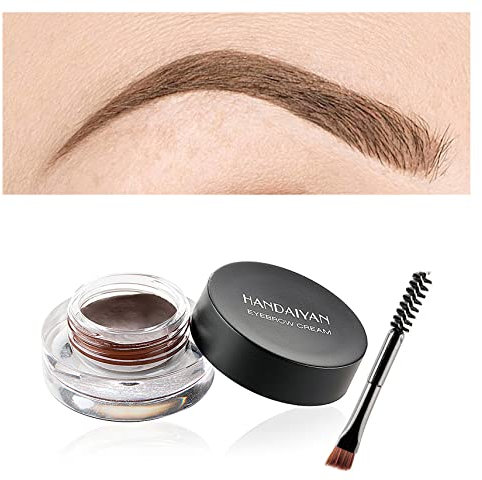 Eyebrow Cream, Waterproof Eyebrow Gel Long Lasting Brow Pomade with Brush, Natural Versatile Tinted Brow Gel Creates Natural Looking Brows for Holiday Parties Makeup (01# Light Brown)