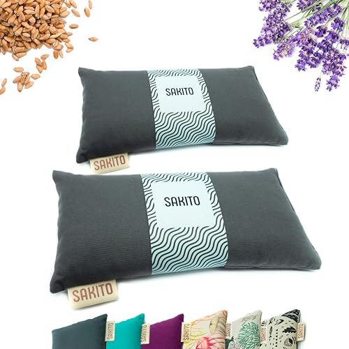 2 (pcs) Bouillotte Micro-onde (25x12 cm) - Coussin Chauffant Naturel pour les Douleurs Menstruelles - Utilisation Chaude ou Froide - Grande Rétention de Chaleur - Parfum Lavande