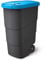 Prosperplast Wheeler Contenedor de basura con ruedas y tapa Universal Papelera de 90 litros (Azul)