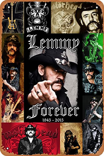 Clilsiatm Lemmy Kilmister Poster Blechschild Vintage Metallschild 20,3 x 30,5 cm