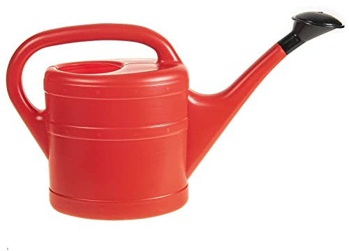SIDCO Gießkanne rot Blumengießer Wasserkanne Blumengießkanne Kunststoff Kanne 5 Liter