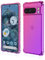 PEIYE Cover Super Colorata per Google Pixel 8 PRO, Traslucido Silicone TPU Custodia con Angoli Rinforzati -Rosa Viola
