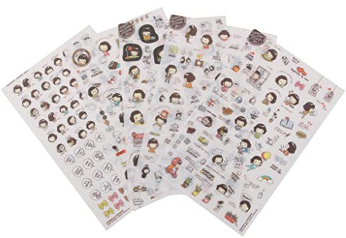 Cooky's Helloday Set mit 5 mehrfarbigen PVC-Aufkleberbögen für Scrapbooking und DIY-Projekte