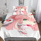 CasCam Zero Two Jugendliche Jungen Und Mädchen Bettwäsche Anime Bettbezug Bettwäsche Set, Bettwäsche Set 3D Druck Muster Design Bettbezug Sets Mit Kissenbezug Single（135x200cm）