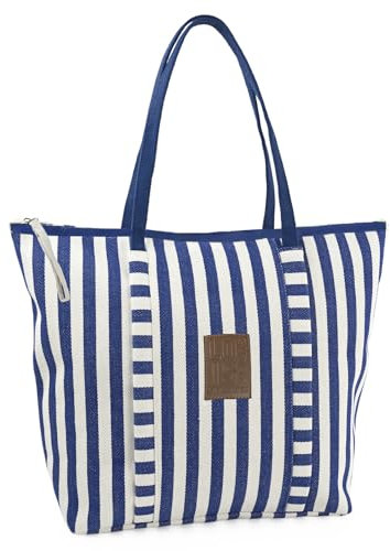 Lois - Sac de Plage Femme: Sacs de Plage XXL, Sacs en Toile, Sacs Cabas, Sacs en Tissu, pour un été inoubliable. Ne partez pas sans votre Sac Plage Femme, bleu