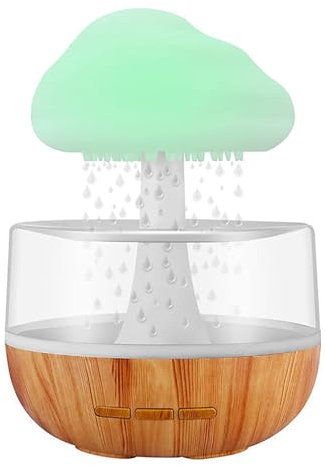 Rain Cloud Humidifier with Water Drip Sound and Night Light, 7 Changing Colors