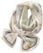 GIMIRO Satin Seidenschal Doppelschichten 150 x 16cm Krawatte Blumen Taillengürtel für Blazer, Mantel, Kleid (25# Green/White Floral)