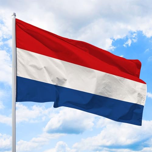 Niederlande Flagge 200 x 120 cm - für Fahnenmast, Niederlandfahne aus reißfestem Fahnen-Polyester-Stoff, Hissfahne Quer wetterfest und UV-beständig